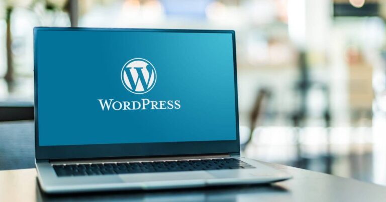 WordPress Web Design CMS on a laptop