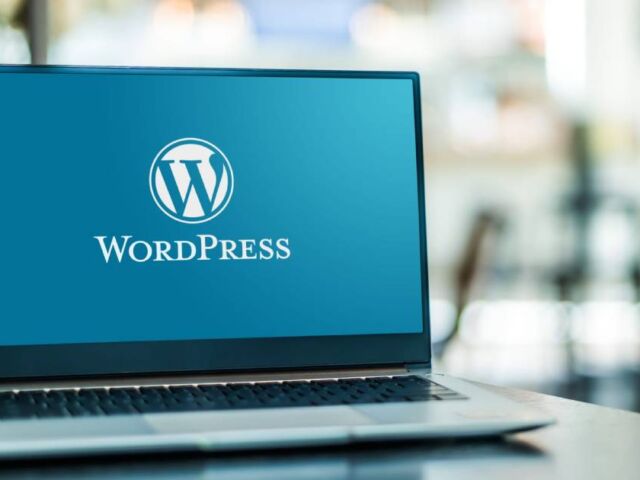 WordPress Web Design CMS on a laptop