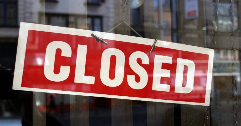 Retail store closed for business