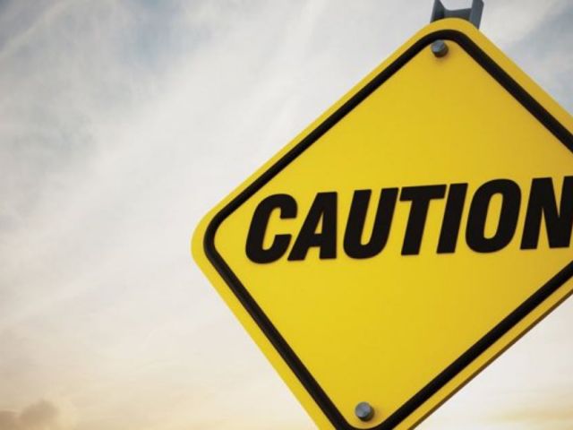 Caution sign warning businesses to avoid mistakes