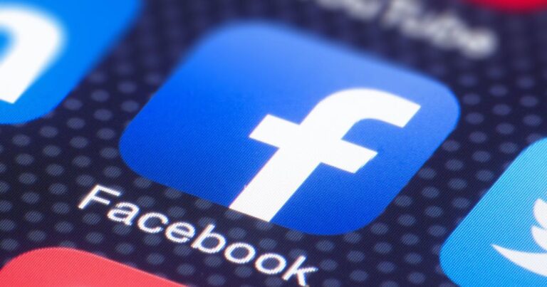 Facebook app on an iPhone